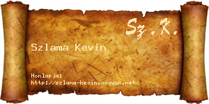 Szlama Kevin névjegykártya